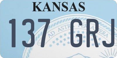 KS license plate 137GRJ