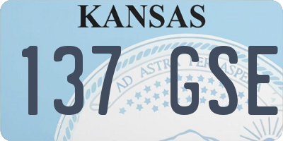 KS license plate 137GSE