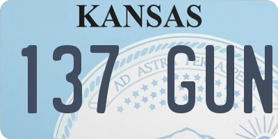 KS license plate 137GUN