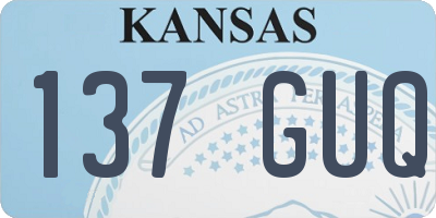 KS license plate 137GUQ