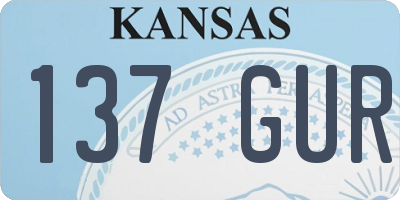 KS license plate 137GUR