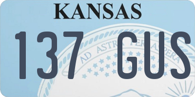 KS license plate 137GUS