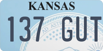 KS license plate 137GUT