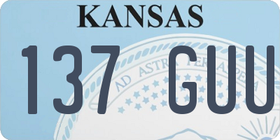 KS license plate 137GUU