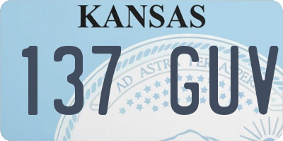 KS license plate 137GUV