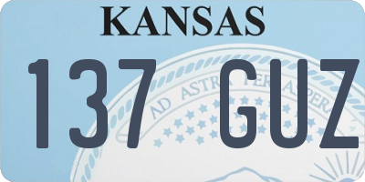 KS license plate 137GUZ