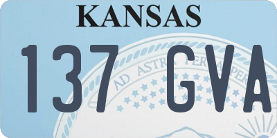 KS license plate 137GVA