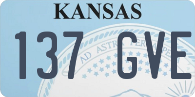 KS license plate 137GVE