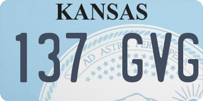 KS license plate 137GVG