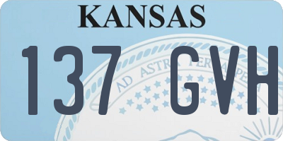 KS license plate 137GVH