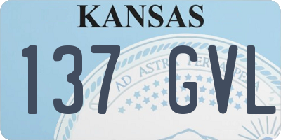 KS license plate 137GVL