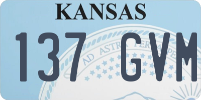 KS license plate 137GVM