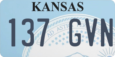 KS license plate 137GVN