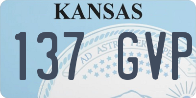 KS license plate 137GVP