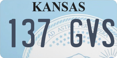 KS license plate 137GVS