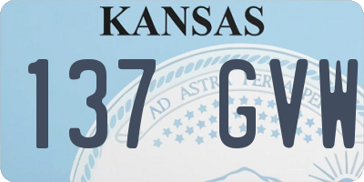 KS license plate 137GVW