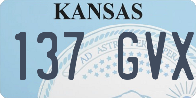KS license plate 137GVX