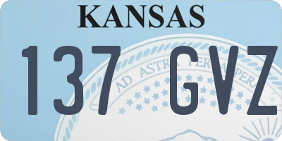 KS license plate 137GVZ
