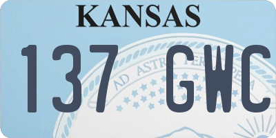KS license plate 137GWC