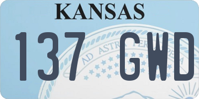 KS license plate 137GWD