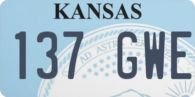 KS license plate 137GWE