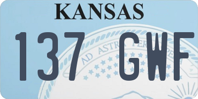 KS license plate 137GWF
