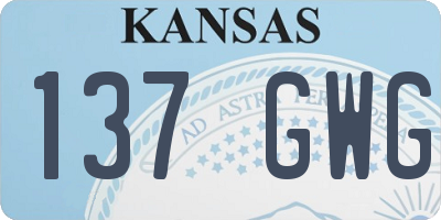 KS license plate 137GWG