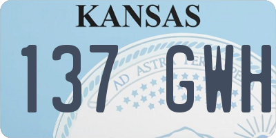 KS license plate 137GWH