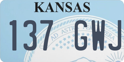 KS license plate 137GWJ