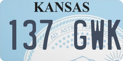 KS license plate 137GWK