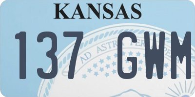 KS license plate 137GWM