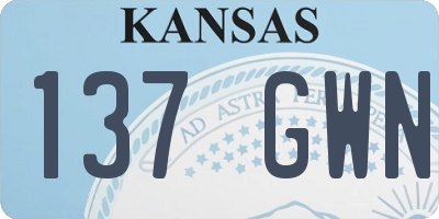 KS license plate 137GWN