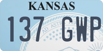 KS license plate 137GWP