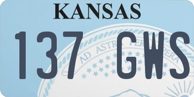 KS license plate 137GWS