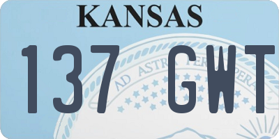 KS license plate 137GWT