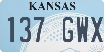 KS license plate 137GWX