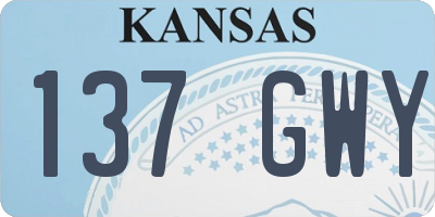 KS license plate 137GWY