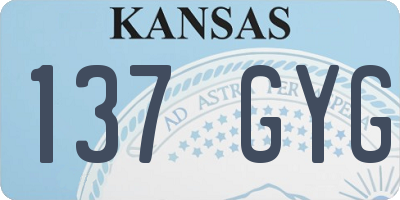 KS license plate 137GYG