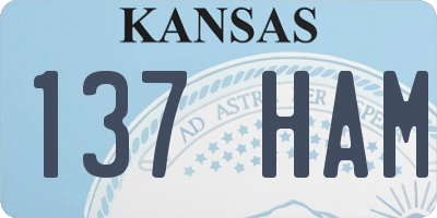 KS license plate 137HAM