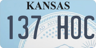 KS license plate 137HOC