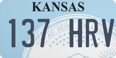 KS license plate 137HRV