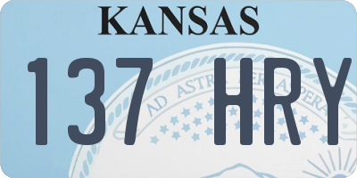 KS license plate 137HRY