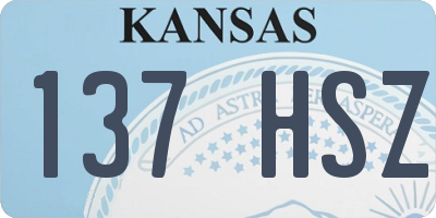 KS license plate 137HSZ