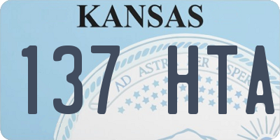 KS license plate 137HTA