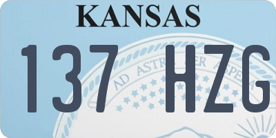 KS license plate 137HZG