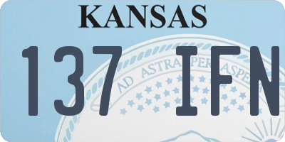 KS license plate 137IFN