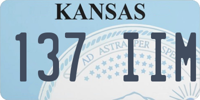 KS license plate 137IIM