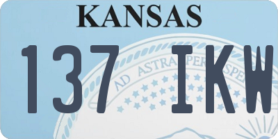 KS license plate 137IKW