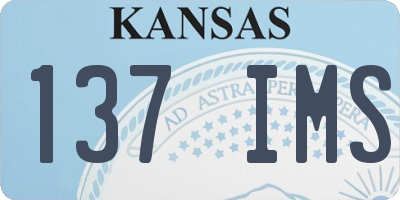 KS license plate 137IMS