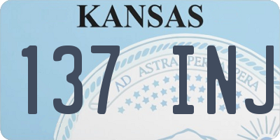 KS license plate 137INJ